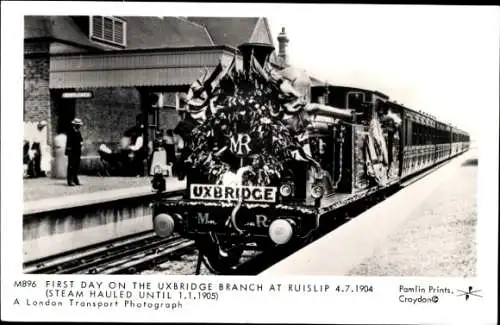 PC First Day on the Uxbridge Branch at Ruislip, 1904