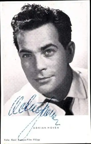 Ak Schauspieler Adrian Hoven, Autogramm