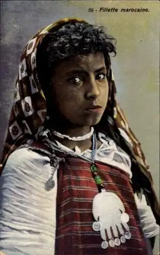 CPA Fillette marocaine, Volkstracht