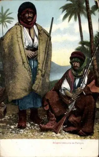 Ak Bergers bédouins de Palmyre, Männer mit Gewehren