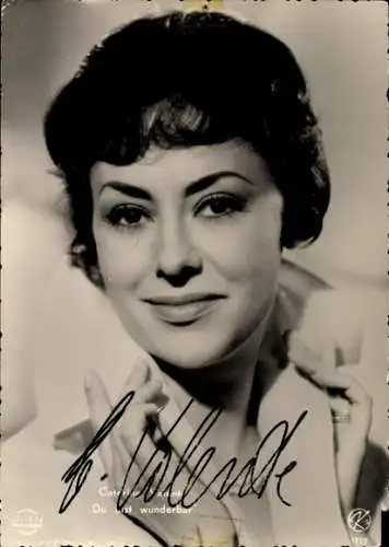 Ak Sängerin Caterina Valente, Autogramm