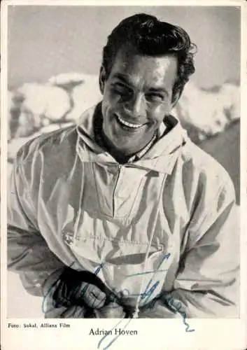 Ak Schauspieler Adrian Hoven, Autogramm