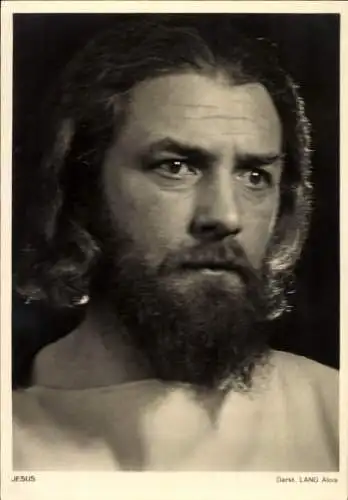 Ak Passionsspiele Oberammergau 1934, Schauspieler Alois Lang, Jesus-Darsteller