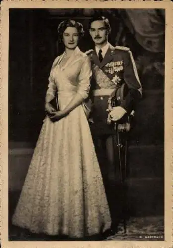 Ak Erbgroßherzog Jean von Luxemburg, Prinzessin Joséphine Charlotte von Belgien, Hochzeit, Cineac