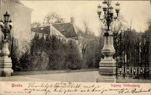Ak Breda Nordbrabant Niederlande,  Eingang Valkenberg, Eduard van Wees