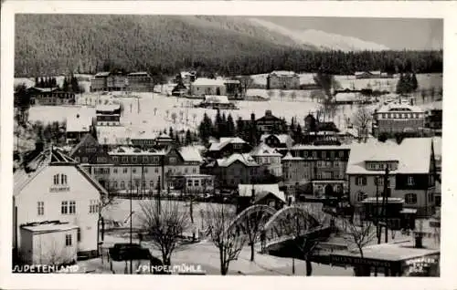 Ak Spindleruv Mlýn Spindlermühle Spindelmühle Riesengebirge Region Königgrätz, Winterlandschaft