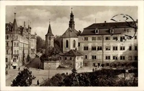 Ak Jablonec nad Nisou Gablonz an der Neiße Region Reichenberg, Schwarzbrunnwarte, Stadtansicht...