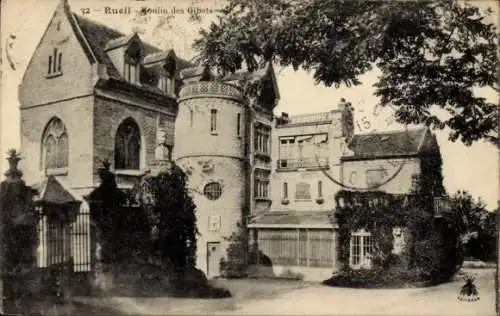 Ak Rueil Malmaison Hauts de Seine, Historisches Gebäude, schöner Garten, leichter verschwommen...