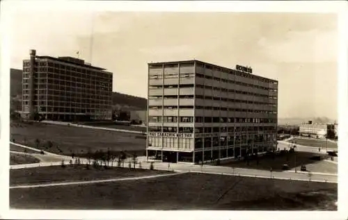 Ak Zlín Gottwaldov in Mähren Region Zlin, Obchodní a Společenský dům, moderne Architektur, Fot...