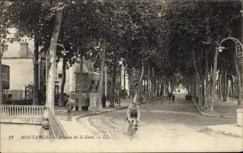 Ak Montargis Loiret, Avenue de la Gare