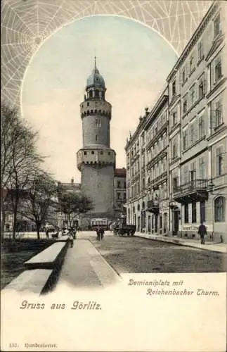 Ak Görlitz in der Lausitz, Reichenbacher Turm, Demianiplatz,  Architektur