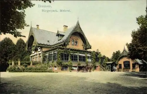 Ak Hansestadt Bremen, Bürgerpark, Meierei