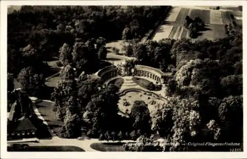 Ak Bayreuth in Oberfranken, Schloss Eremitage, Fliegeraufnahme