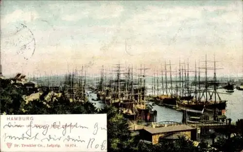 Ak Hamburg Mitte Altstadt, Hafenpartie