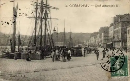 CPA Cherbourg-Manche, Quai Alexandre III.