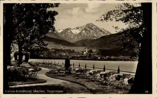 Ak Tegernsee im Kreis Miesbach Oberbayern, Strandcafé Machet
