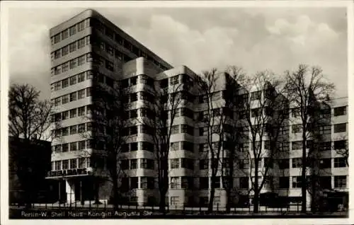 Ak Berlin Tiergarten, Shell Haus, Königin Augusta Straße