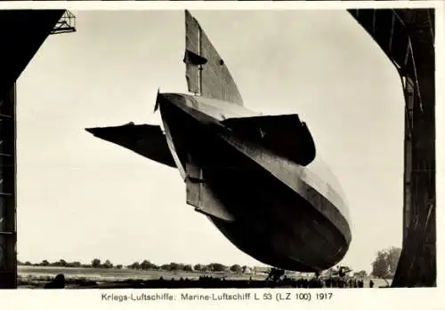 Sammelbild Zeppelin-Weltfahrten Bild 41 Kriegs-Luftschiffe, Marine-Luftschiff L 53 (LZ 100), 1917