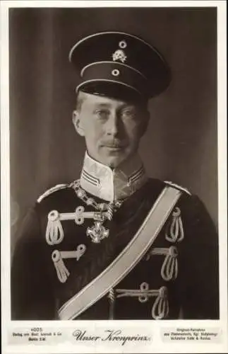 Ak Kronprinz Wilhelm von Preußen, Portrait in Husarenuniform