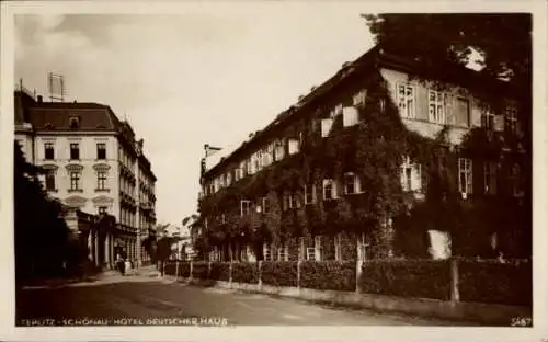 Ak Teplice Teplitz Region Aussig, Hotel Deutsches Haus