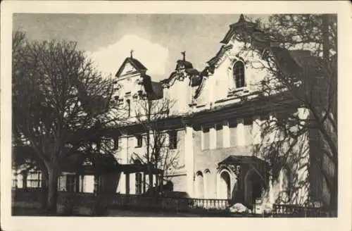 Ak Kiev Kiew Киев Ukraine, Architektur der Kyiv-Pechersk Lavra,  Stilelemente, Bäume im Vordergru