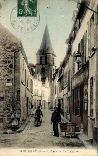 Ak Andrésy Yvelines, Rue de l'Eglise
