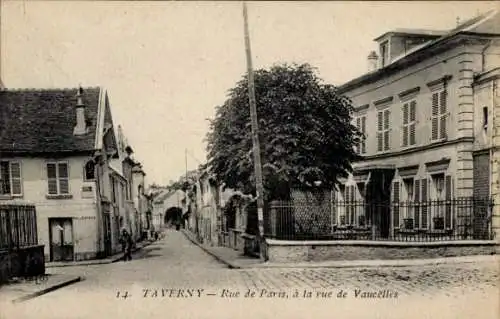Ak Taverny Val d'Oise, Rue de Paris, Rue de Vaucelles