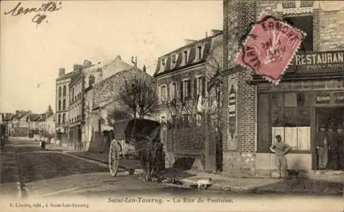 Ak Taverny Val d'Oise, Pontoise Straße, Restaurant