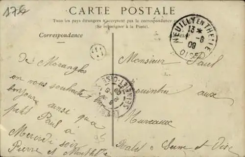 CPA Pontoise Val d'Oise, Rue de Rouen