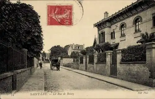 Ak Saint-Leu Réunion, Straße mit Pflanzen, Pferdekutsche, Gebäude, Poststempel