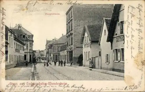 Ak Mundenheim Ludwigshafen am Rhein, Hauptstraße, Gasthaus