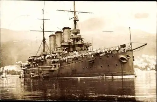 Foto Ak Opatija Abbazia Kroatien, Österreichisches Kriegsschiff, Österreichischer Flottenverein