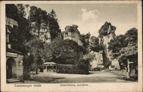 Ak Holzhausen Externsteine Horn Bad Meinberg am Teutoburger Wald, Externsteine, Waldlandschaft, R