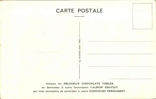 Künstler Ak Walt Disney, Pedro, vermenschlichtes Flugzeug, Reklame Tobler