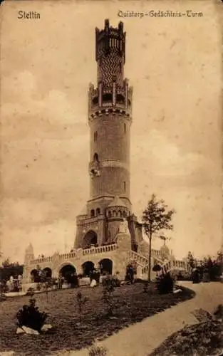 Ak Szczecin Stettin Pommern, Quistorp Gedächtnis Turm