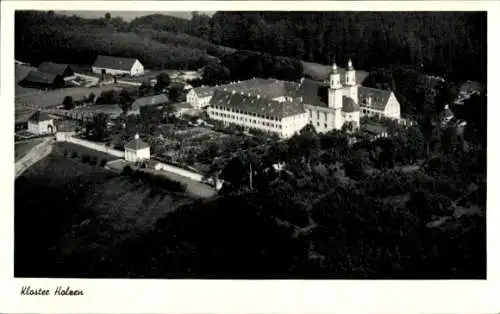 Ak Holzen Allmannshofen in Schwaben, Kloster, Fliegeraufnahme