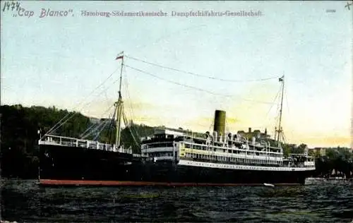 Ak Dampfschiff Cap Blanco, HSDG
