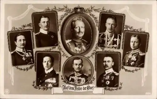 Ak Kaiser Wilhelm II., Prinzen, Auf dem Felde der Ehre, Herzog Ernst August von Braunschweig