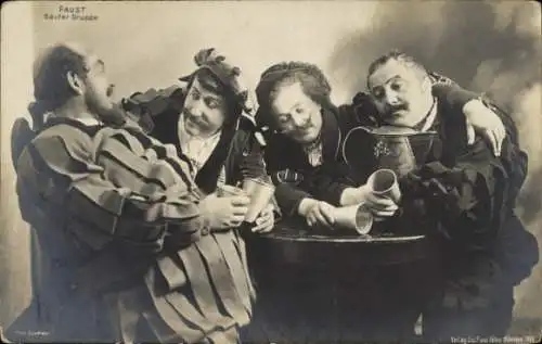 Ak Schauspieler, Faust, Säufer Gruppe