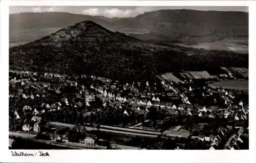 Ak Weilheim an der Teck Schwäbische Alb, Fliegeraufnahme