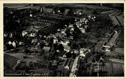 Ak Dornholzhausen Bad Homburg vor der Höhe Hessen, Luftaufnahme von Dornholzhausen, viele Häuser,