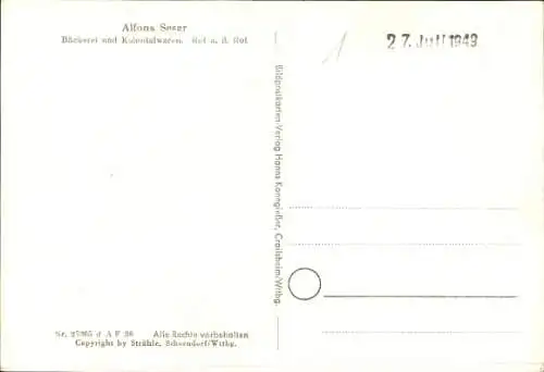 Ak Rot an der Rot in Württemberg, Luftaufnahme von  Kirche, Felder, schwarz-weiß