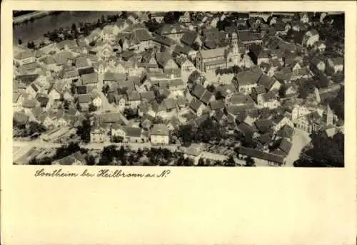 Ak Sontheim Heilbronn am Neckar, Luftaufnahme von Sontheim, zahlreiche Dächer,  Architektur
