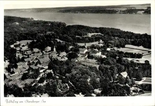 Ak Feldafing am Starnberger See Oberbayern, Luftaufnahme