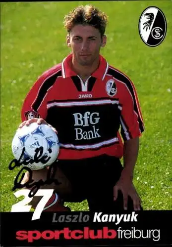 Autogrammkarte Fußballer Laszlo Kanyuk, SC Freiburg, Autogramm