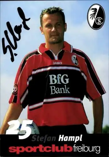 Autogrammkarte Fußballer Stefan Hampl, SC Freiburg, Autogramm