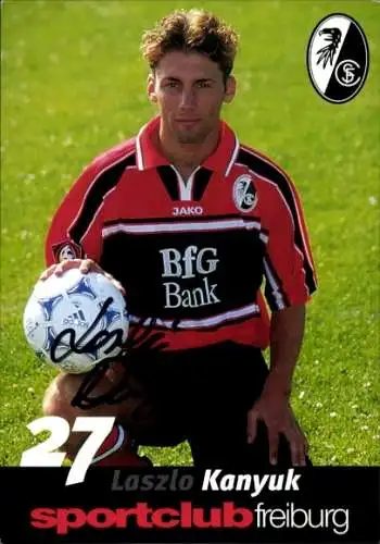 Autogrammkarte Fußballer Laszlo Kanyuk, SC Freiburg, Autogramm