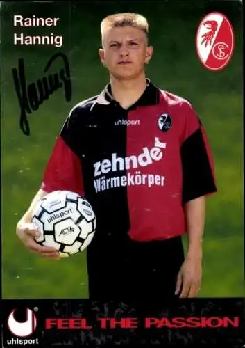 Autogrammkarte Fußballer Rainer Hannig, SC Freiburg, Autogramm