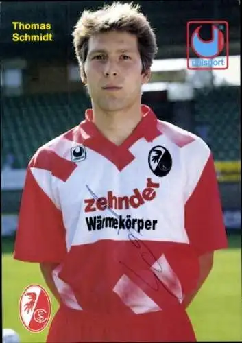 Autogrammkarte Fußballer Thomas Schmidt, SC Freiburg, Autogramm
