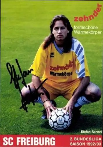 Autogrammkarte Fußballer Stefan Sartori, SC Freiburg, Autogramm